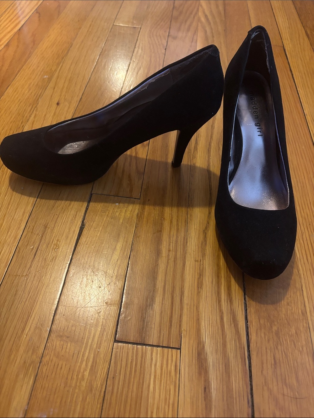 Steve Madden Girl 8.5 Black Women's Suede High Heels
